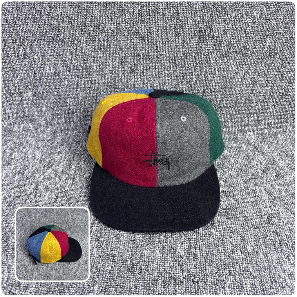 Topi Stussy Multicolor Melton Wool Second Preloved Original 470
