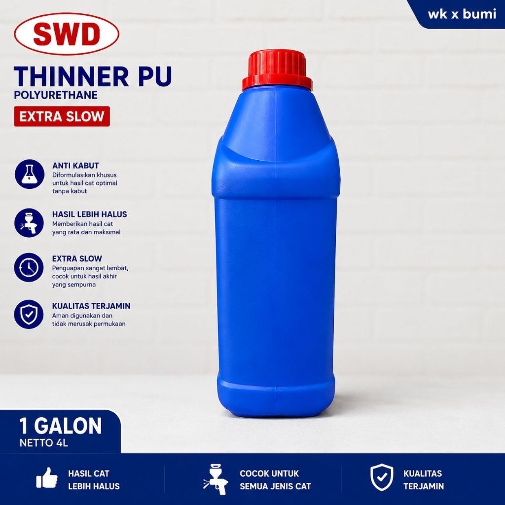 DISKON THINER PU SWD 1 GALON / THINER PU EXTRA SLOW / THINER PU