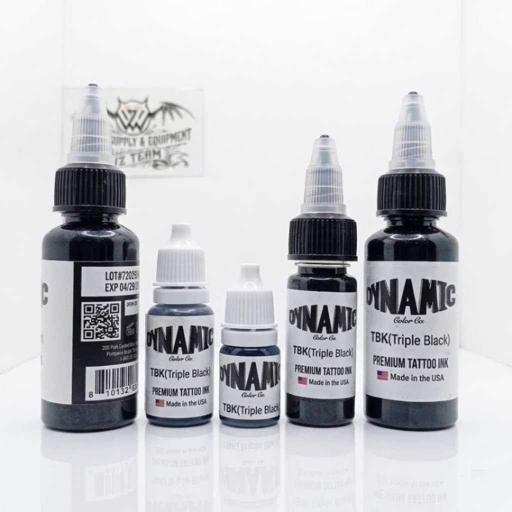 Tinta Tattoo Dynamic Triple Black Original USA  TBK TripleBlack Ori USA Tatto Ink Tinta Tato Hitam P