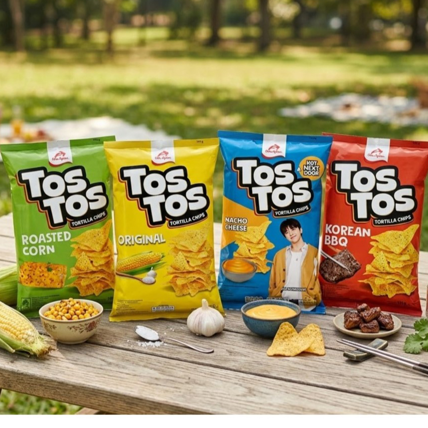 SNACK TOS TOS TORTILLA 145GR / TOS TOS TORTILLA ORIGINAL / TOS TOS TORTILLA ROASTED CORN / TOS TOS T