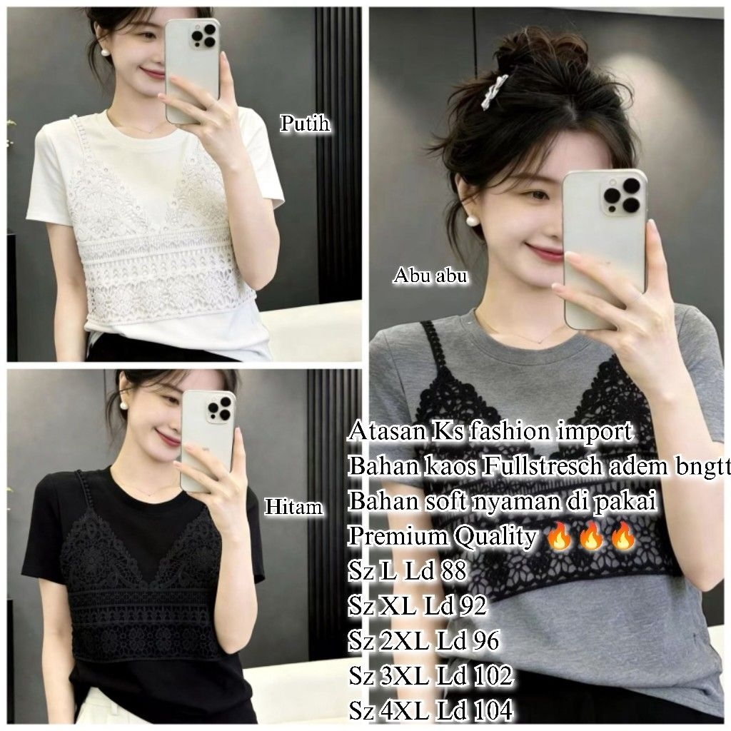 [G36]Atasan kaos import bahan premium ukuran L sampai 4XL