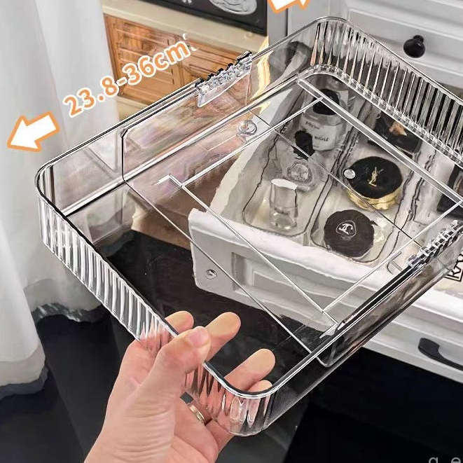 Sekat Laci Organizer Penyekat Laci Bening Acrylic Kotak Penyimpanan Serbaguna kotak penyimpanan keci