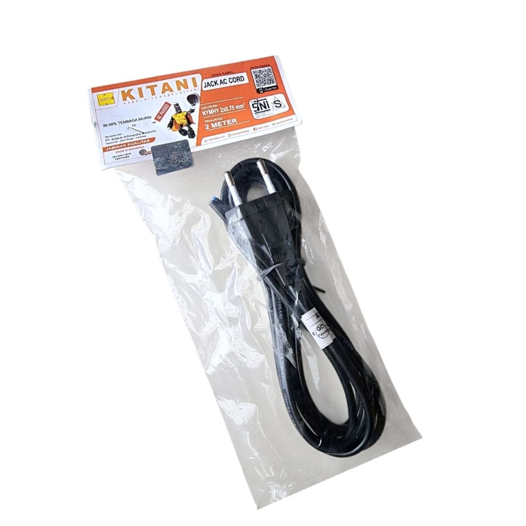 Kabel Power Buntung AC 2 Meter NYMHY 2x0.75mm