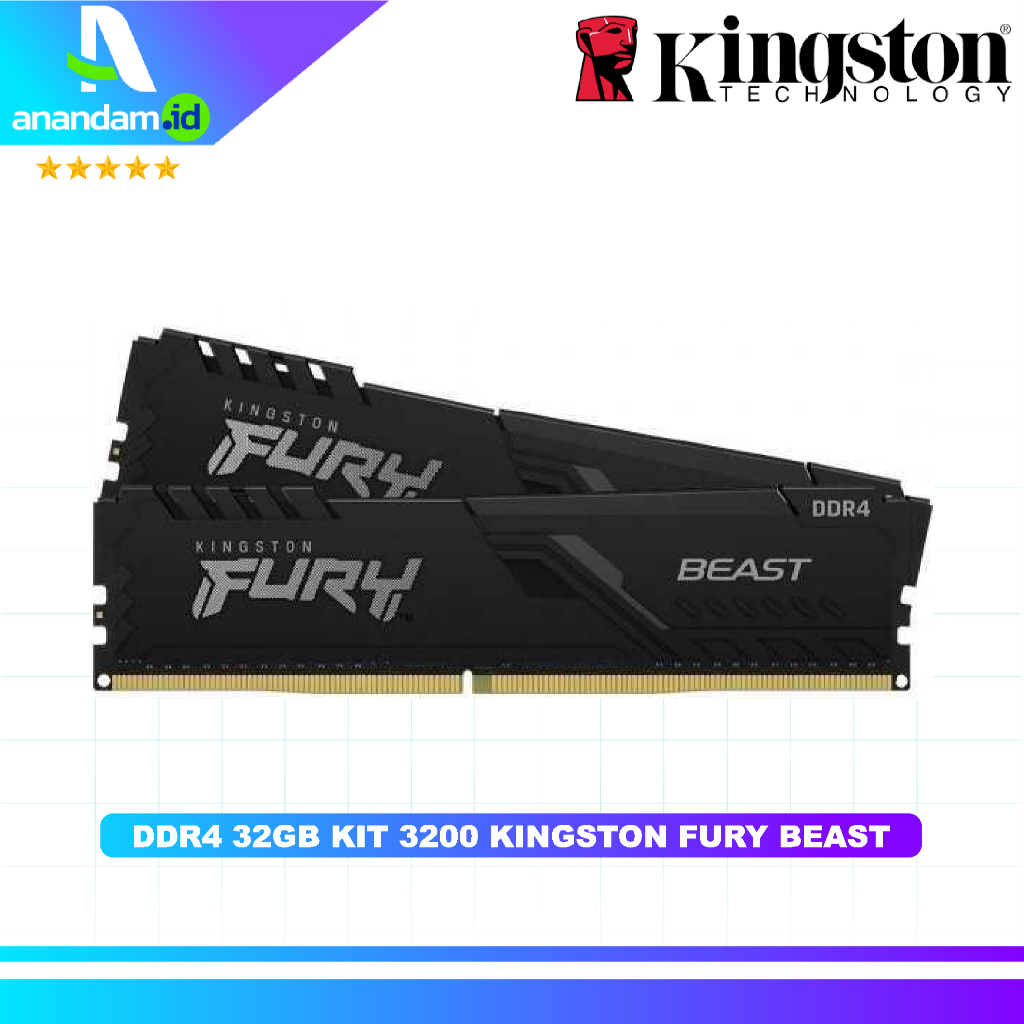 Kingston Fury BEAST 32GB KIT (2x16) DDR4 RAM 3200MHz