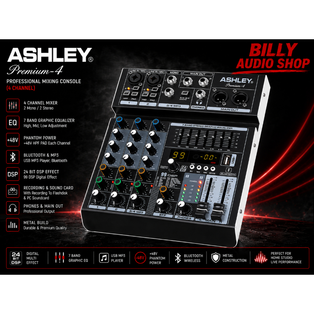 Mixer Ashley Mix 400, Better 4 NEW  DAN PREMIUM 4 Original 4 Channel Bluetooth 99dsp