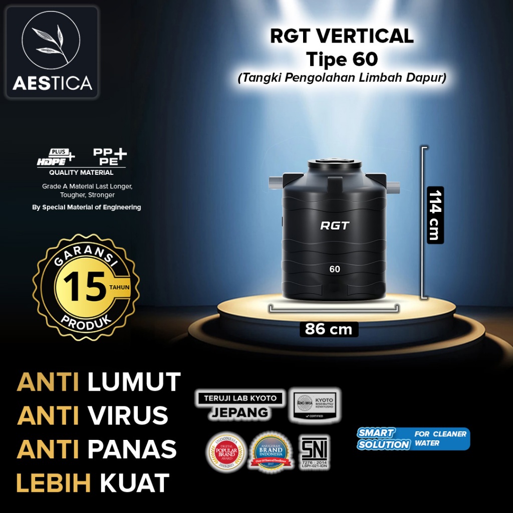 MPOIN | Tandon Tangki RGT Vertikal Grease Trap 550 - 5000 Liter | Pen Limbah Dapur Modern Grease Tra