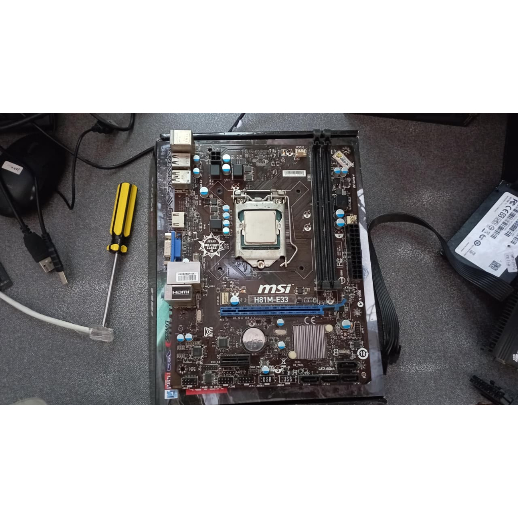 PAKET MOTHERBOARD MSI H81M-E33 + PROCESSOR INTEL i7-4790