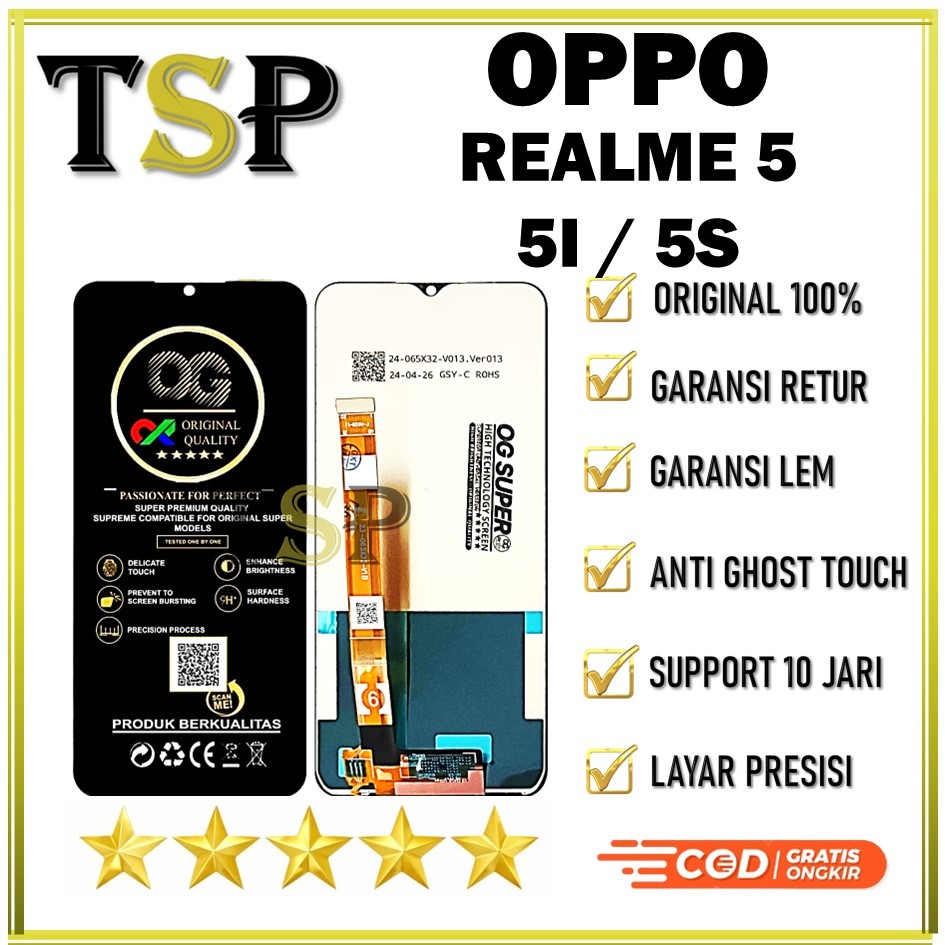 LCD TOUCSCREEN REALME 5 / REALME 5I / REALME 5S ORIGINAL FULLSET 100%