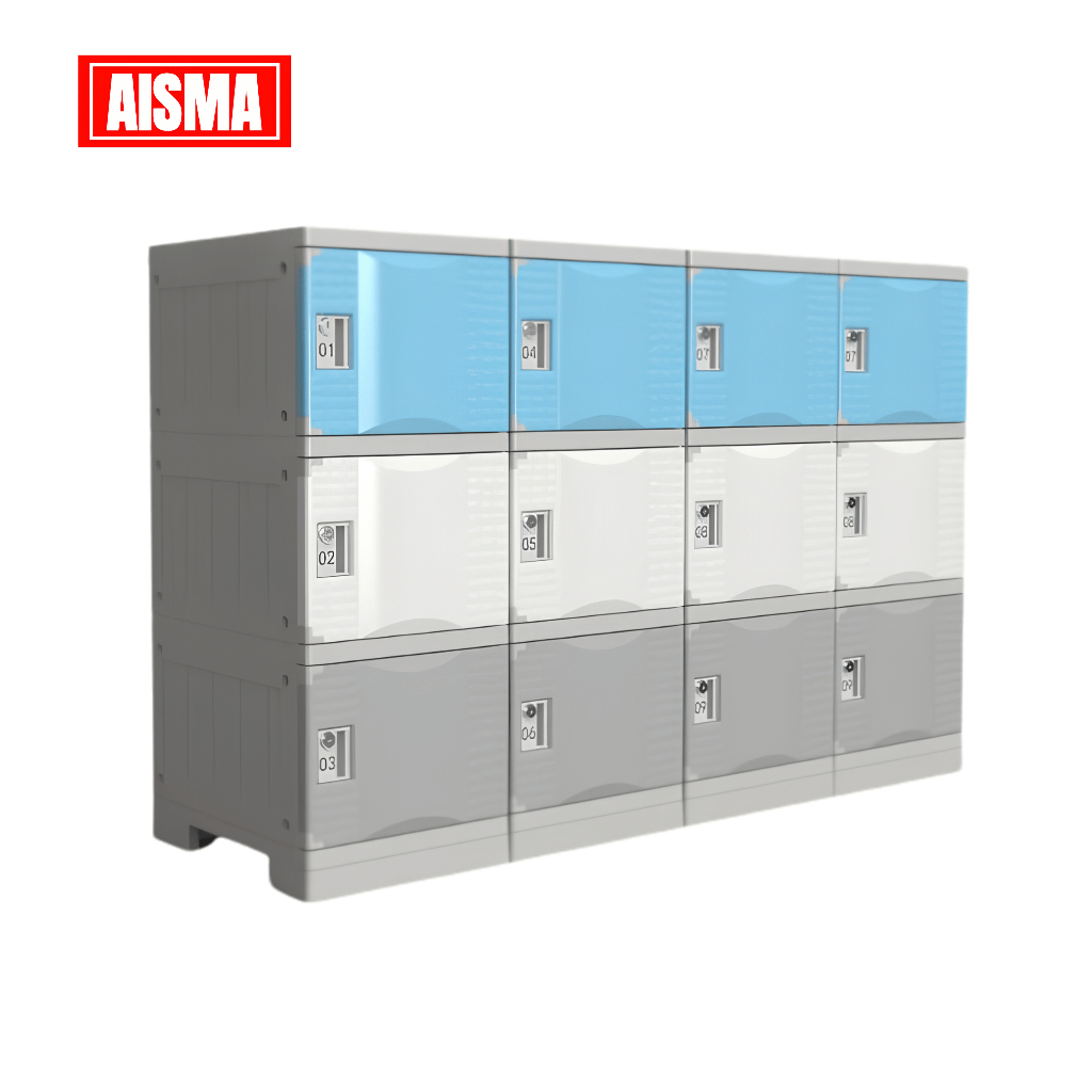 AISMA - Loker ABS 12 Pintu / Loker Sekolah / Loker Kantor / Loker Karyawan