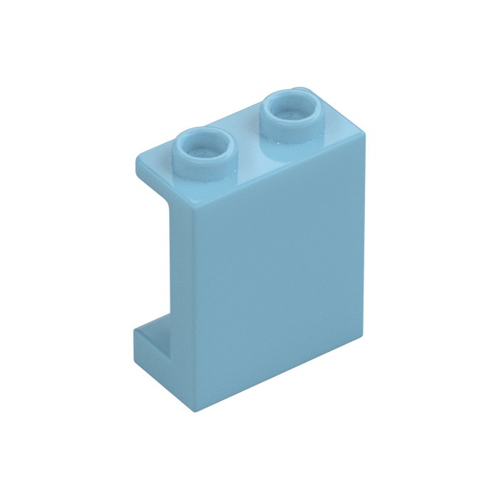 Lego Medium Azure Part 87552 Panel 1 x 2 x 2 with Side Supports - Hollow Studs