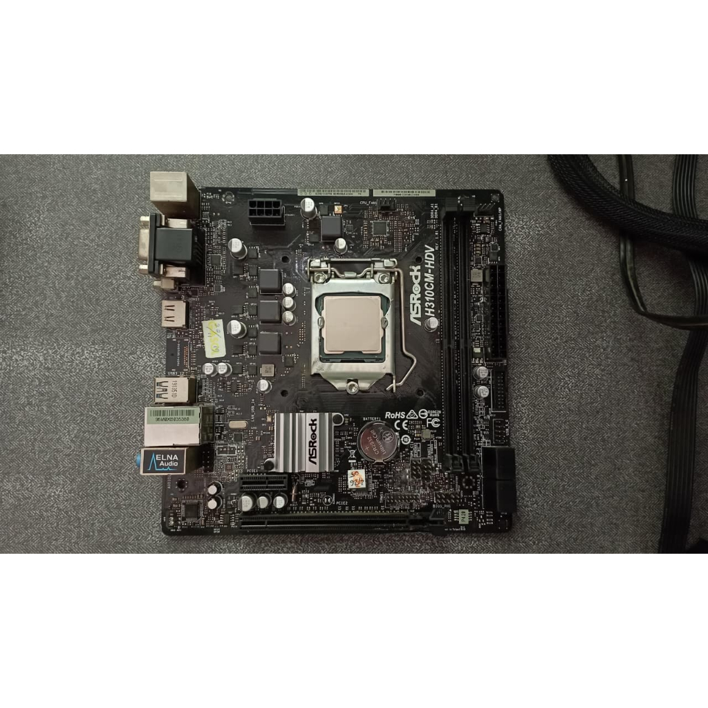 PAKET MOTHERBOARD ASROCK H310CM-HDV + PROCESSOR i3-9100F, FAN INTEL STD