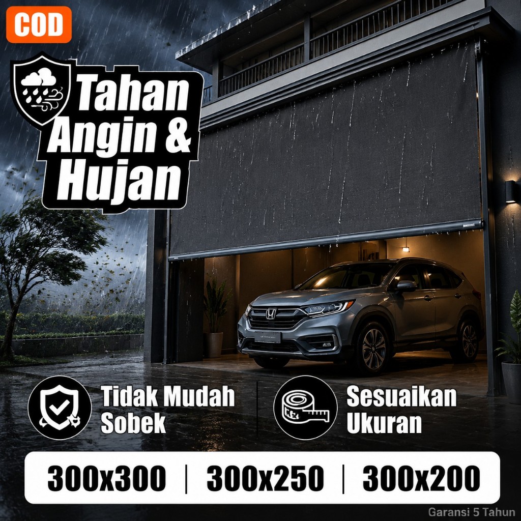 Tirai Gulung Tahan Angin Luar Ruangan 99% black out Tirai Gulung Anti Nyamuk Dan Peneduh Tirai Gulun