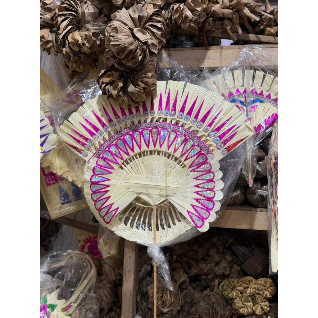 sampian gebogan cantik / sampian gebogan bunter + cili bahan ental
