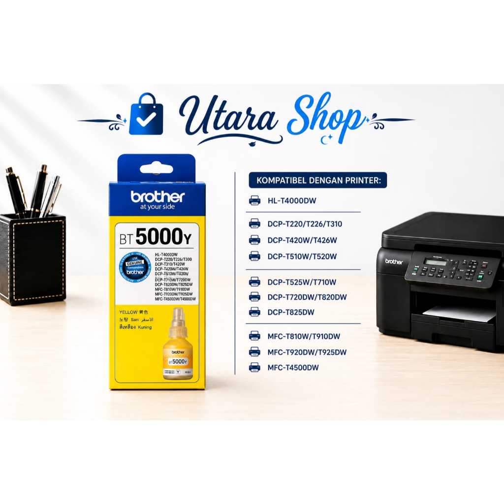 Tinta BROTHER BT5000 YELLOW DCP-T220/DCP-T310/DCP-T426W/DCP-T510W/DCP-T710W