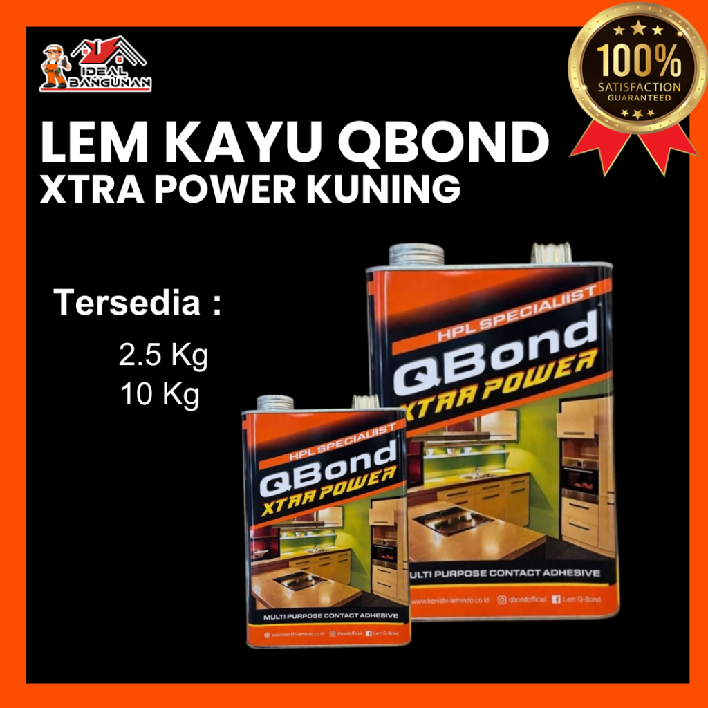 LEM KAYU Q BOND XTRA POWER KUNING 2,5 KG DAN 10 KG | LEM KAYU | LEM QBOND | LEM HPL TACO