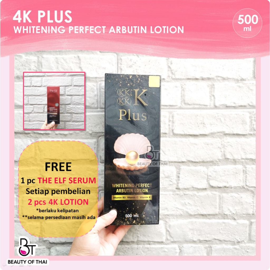 [ 4K PLUS LOTION ] 4K PLUS WHITENING PERFECT ARBUTIN LOTION 500ML