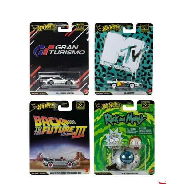 [FREE TAS] Hot Wheels Premium Pop Culture Dash P Series - Porsche 911GTR; Corvette MTV; Back to the 
