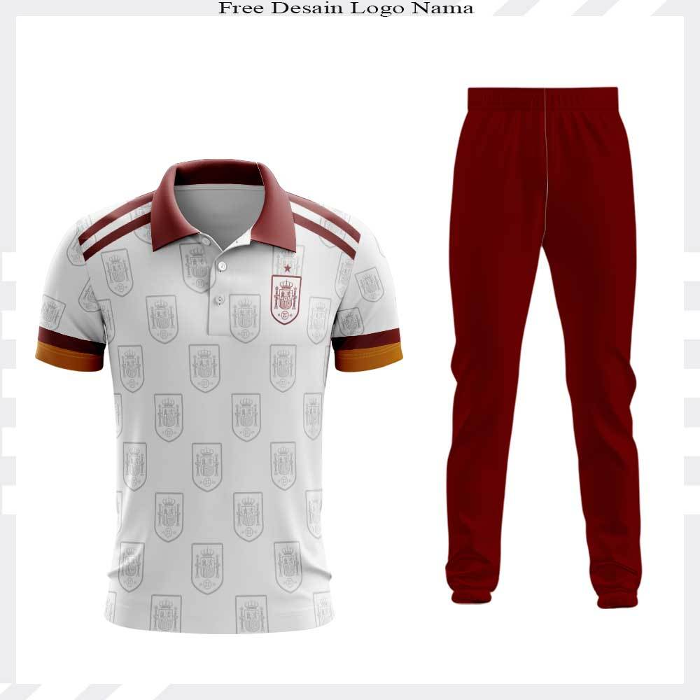 Kaos Polo Jersey Suporter Spanyol Pildun 2026 /Baju Setelan Kaos Sepak Bola Spanyol Piala Dunia 2026