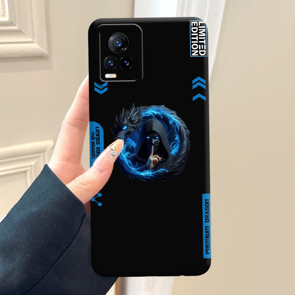 MURNI CASE VIVO V21 PREMIUM MAGSAFE RING NAGA DRAGON EMAS BIRU MERAH PUTIH FASHION CASE - Softcase S