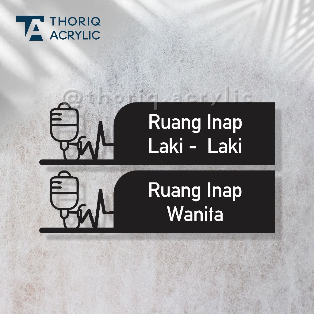 Sign Acrylic Ruang Inap Laki Laki / Wanita | Akrilik Ruang Inap Uv print