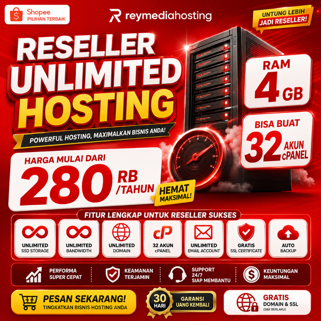 Reseller Hosting SSD 1 Tahun