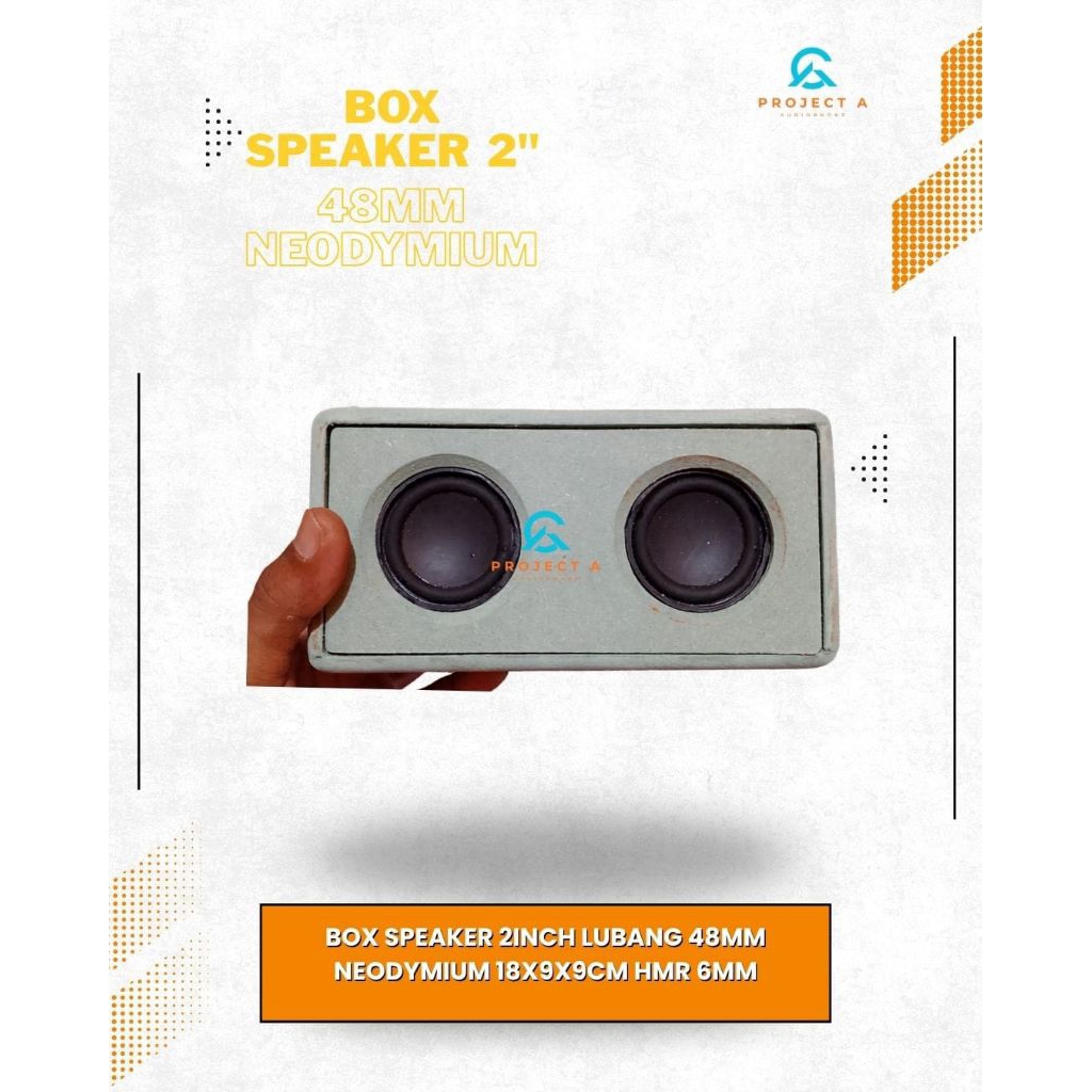 Box Speaker 2 inchi double tutup Material HMR 6mm Model Lengkung