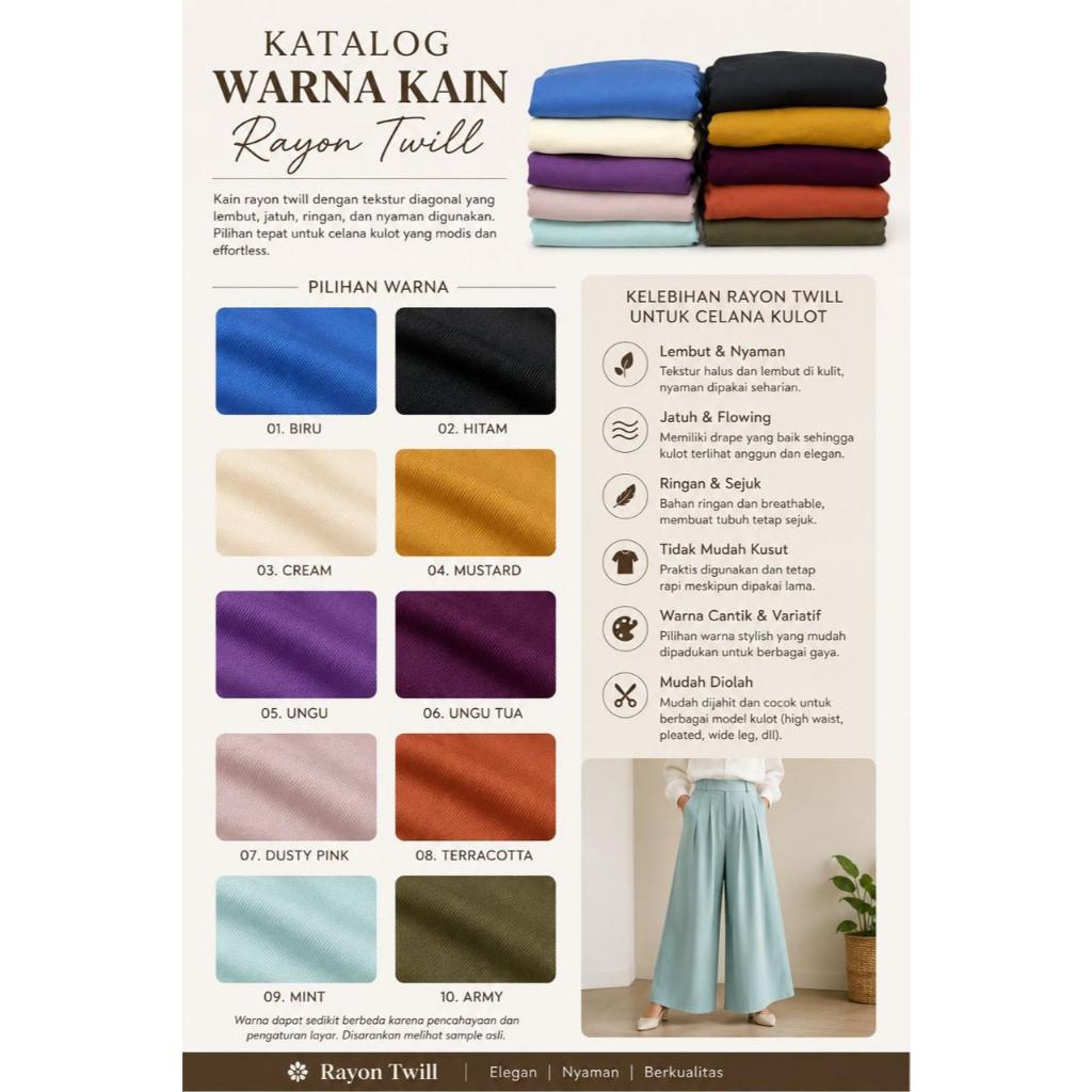 Kulot Rayon Twill