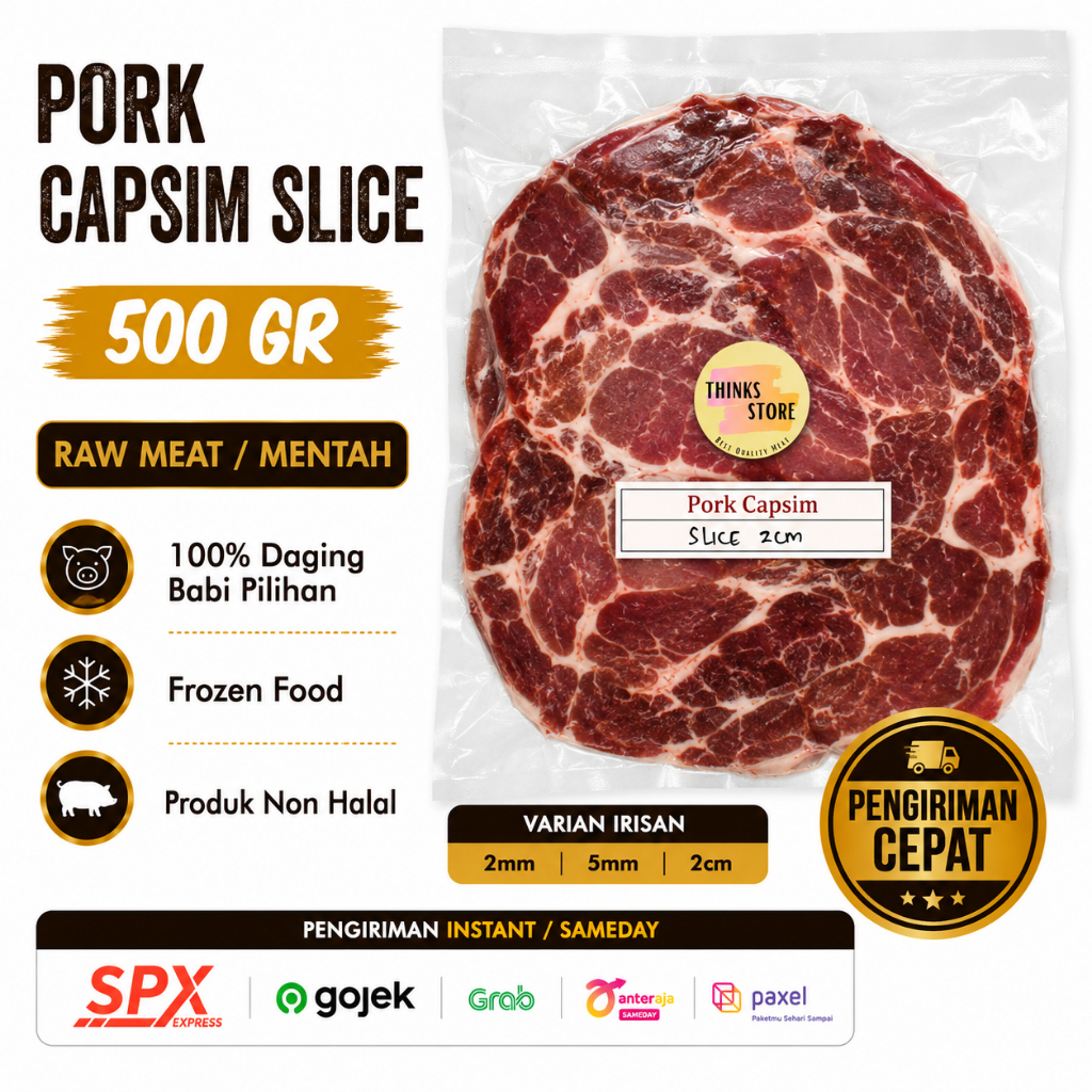 Pork Capsim Slice - Daging Babi Kapsim Kembang Slice - BABI BALI