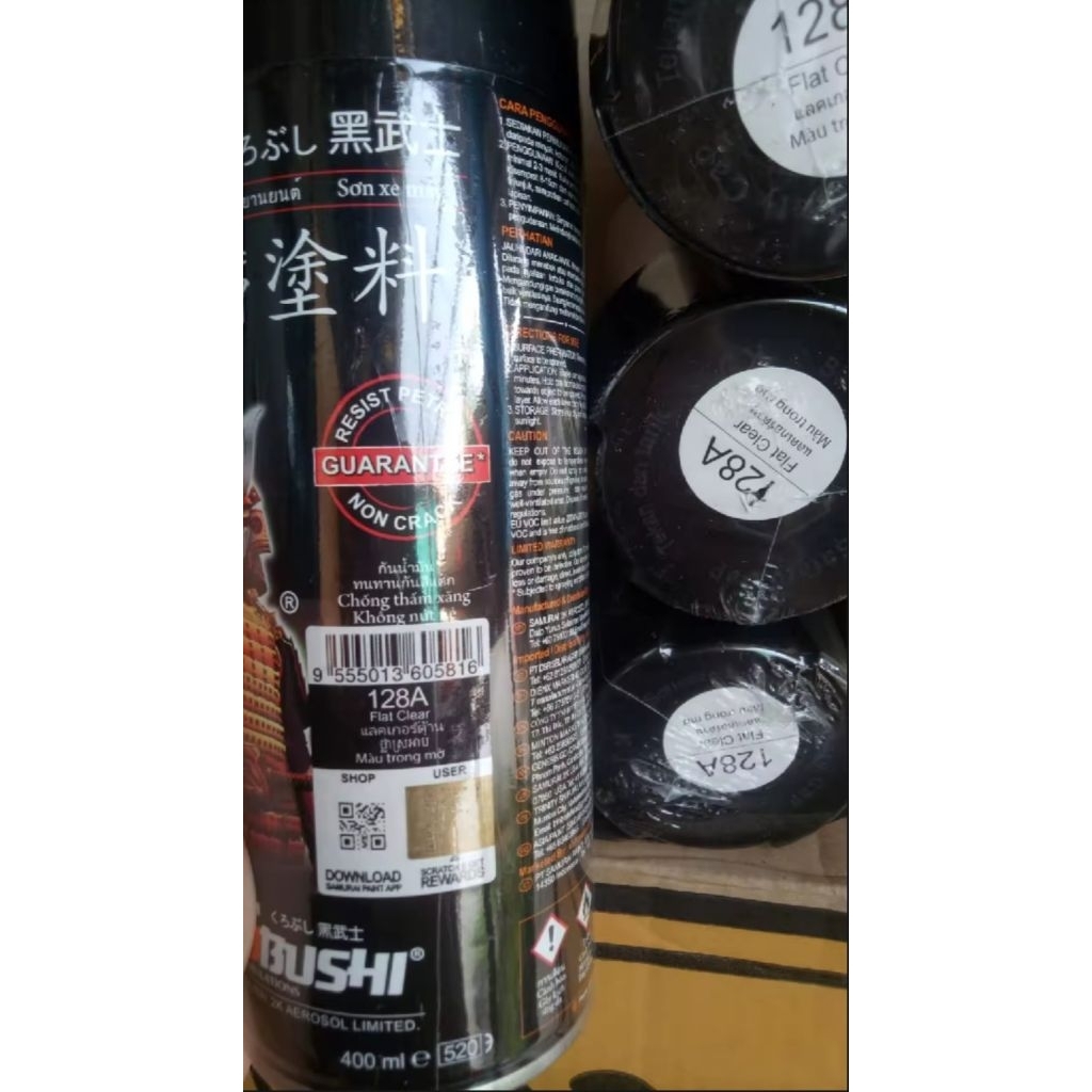 pilok pilox samurai flat clear 128A 400ml samurai clear doff pernis doff clear doff