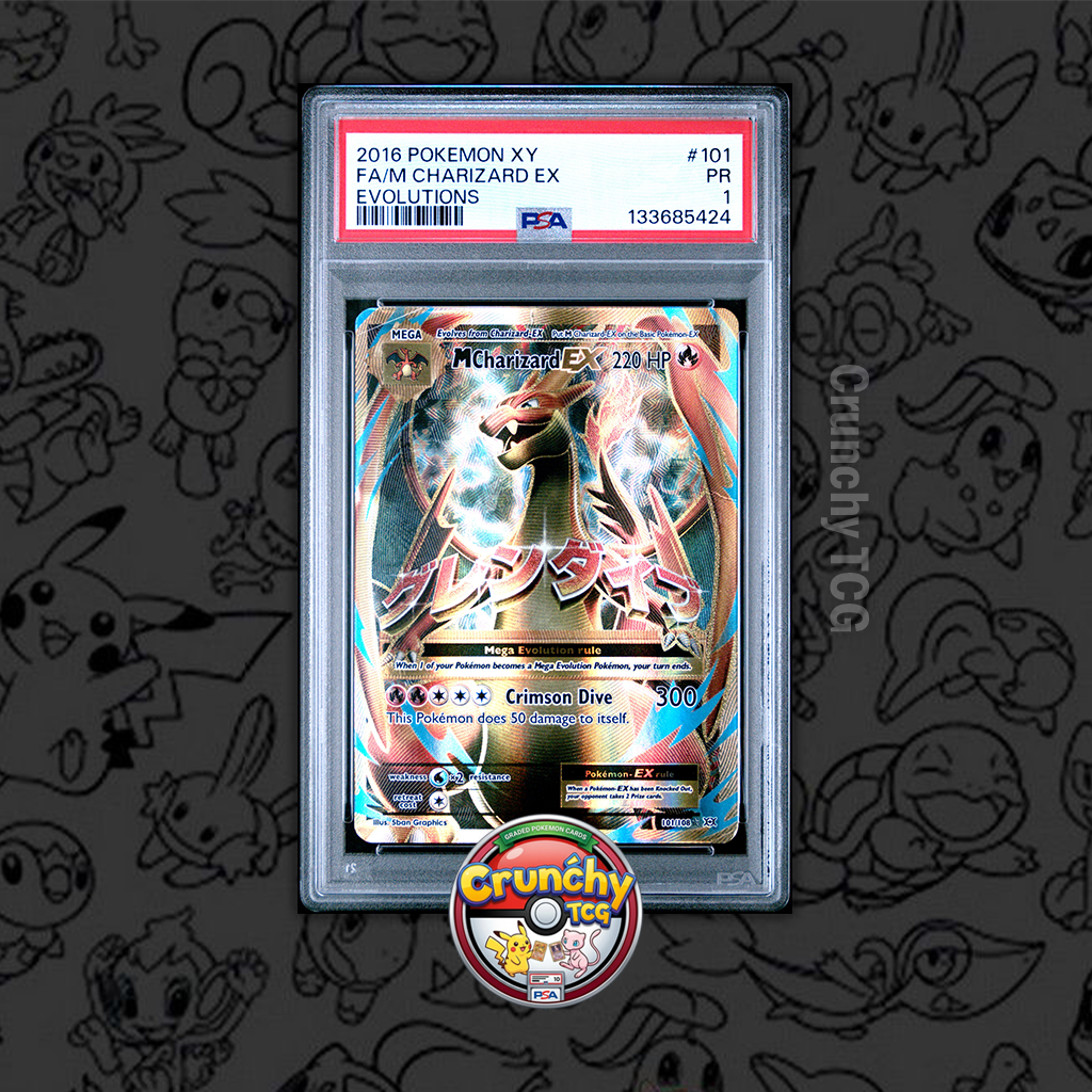 PSA 1 - M Charizard ex #101 Evolutions Pokemon XY - Kartu Pokemon (TCG) - Not 10