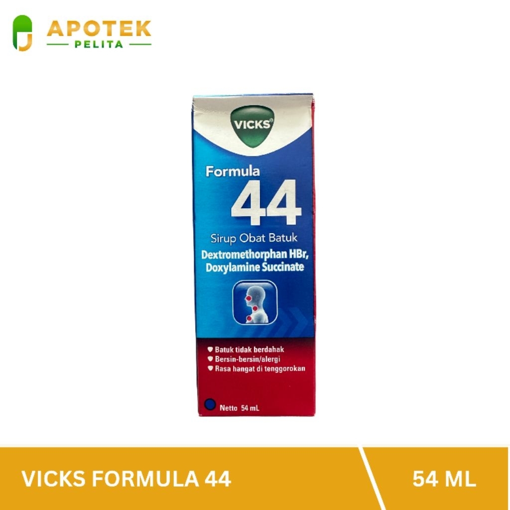 Vicks Formula 44 Sirup Dewasa Meringankan Batuk Tidak Berdahak (54 ml)
