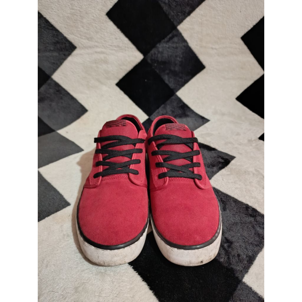 Sepatu Sneakers, Volcom Stone Classic Skate Canvas Red Unisex's Sneakers