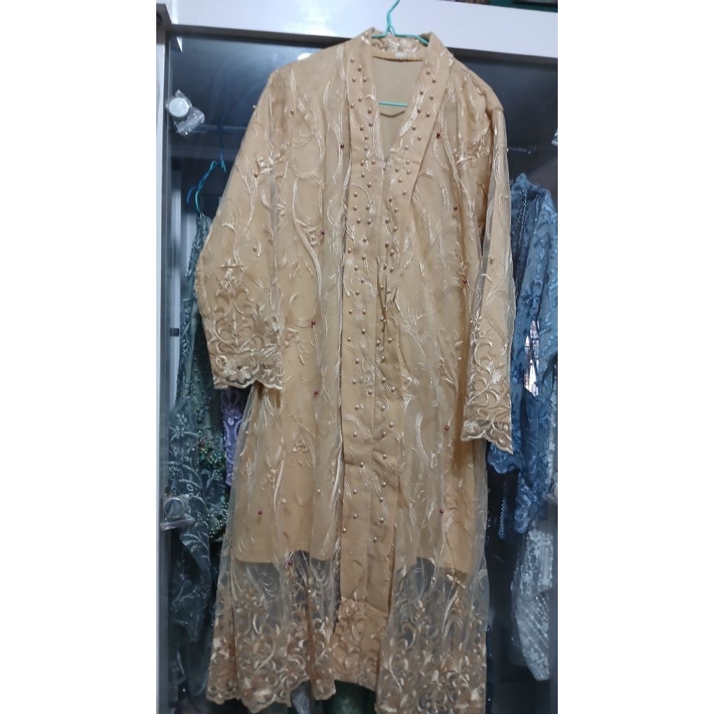 kebaya ibu hajat gold XL-2XL