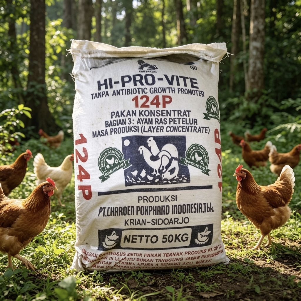 PAKAN AYAM KONSENTRAT PETELUR CP124P KONSENTRAT AYAM PETELUR HI PRO VITE 10KG