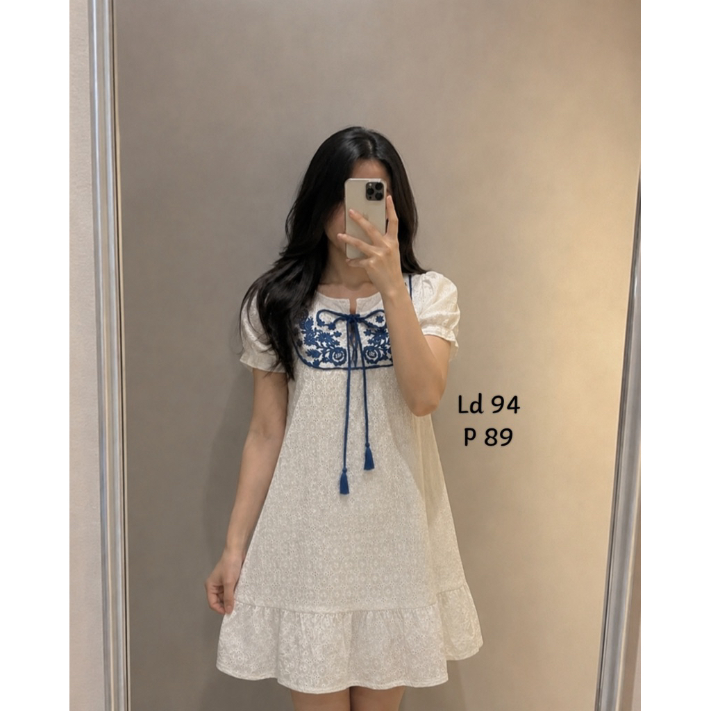 Dress Katbol Broken White Bordir Bohemian