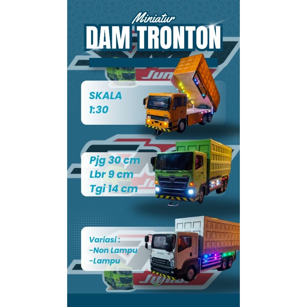 PROMO Miniatur Truk Tronton DAM Dam Hino Dam Fuso Dam Giga