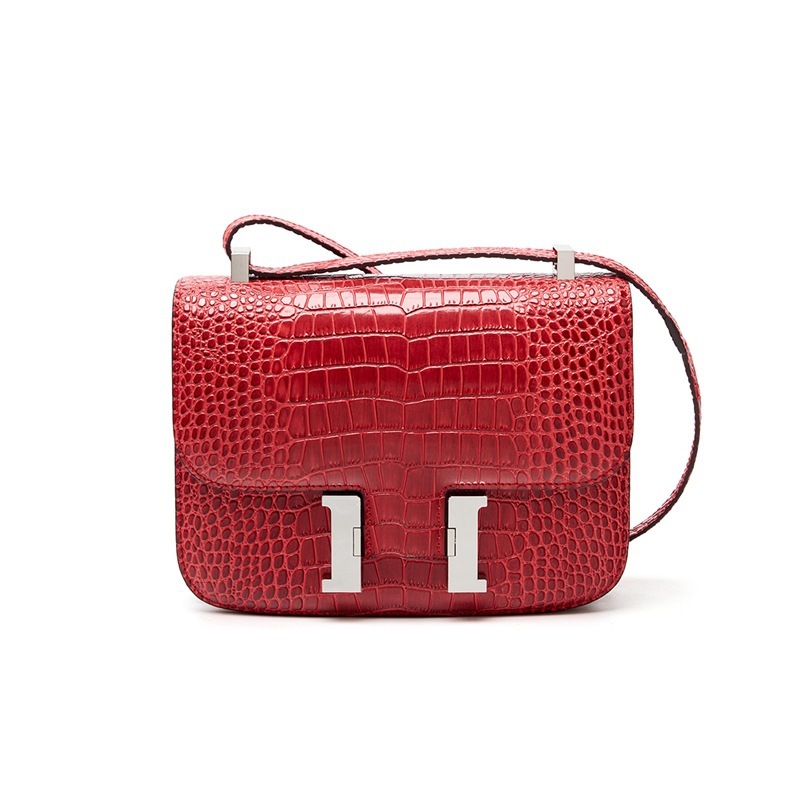 [Bag] Princesshuang28 - Constance 18 Sanguine Shiny Alligator | Tas Kulit Asli Tas Wanita Crocodile 