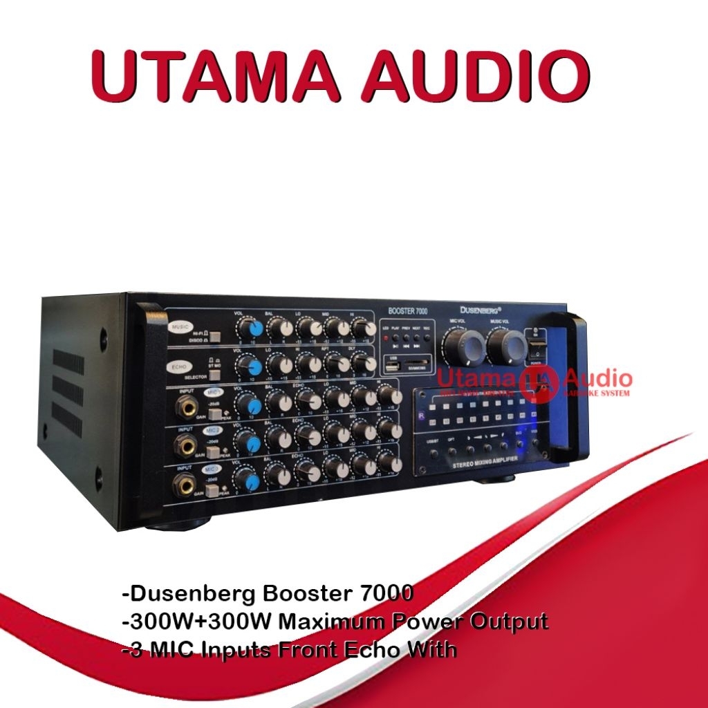 Dusenberg amplifier karaoke 200w x 2 Booster 7000