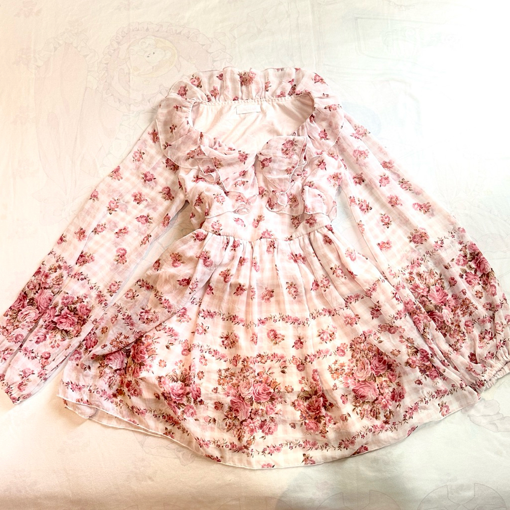 Liz Lisa floral babypink dress Authentic japan