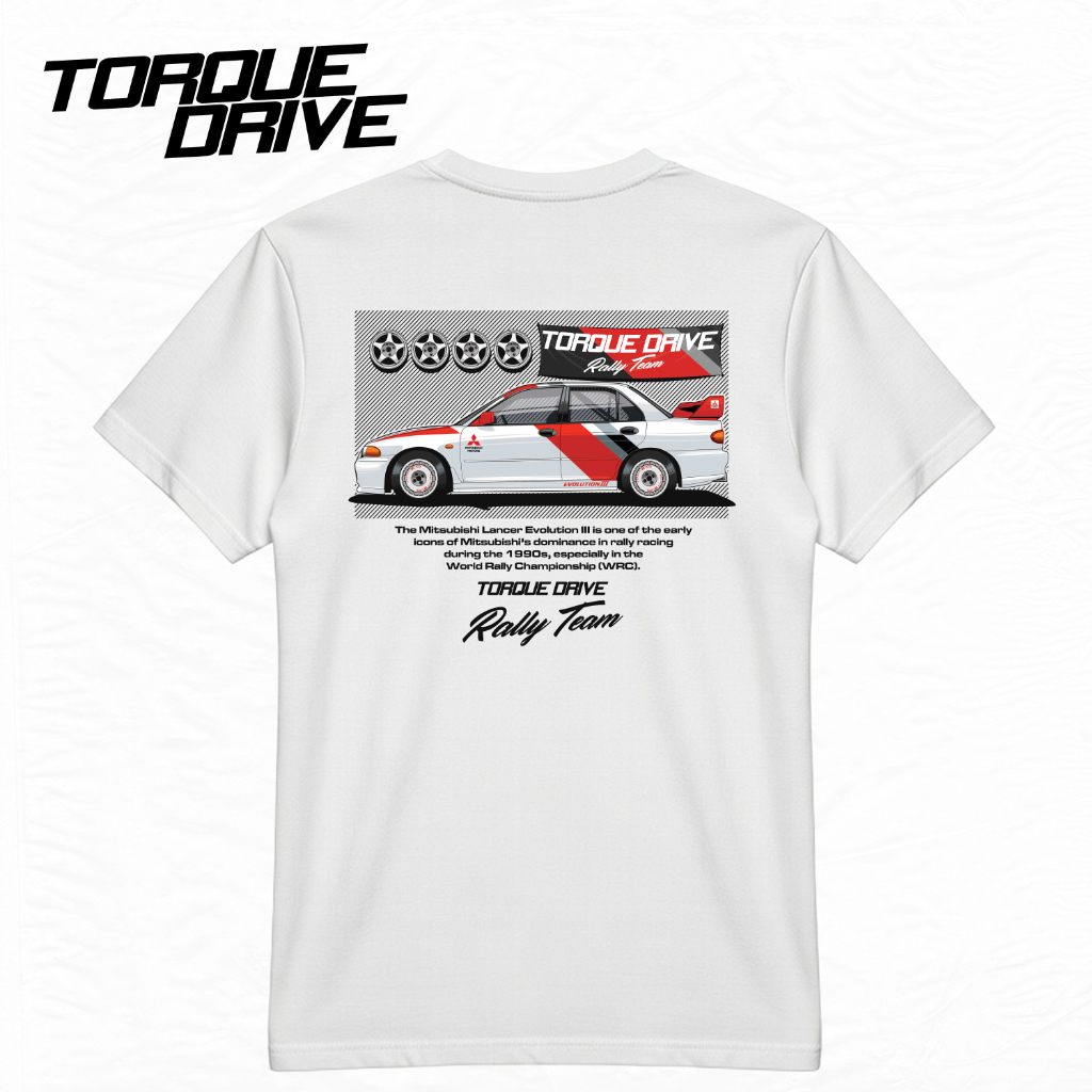 EVO 3 Gravel Rally Team Torque Drive T-shirt White