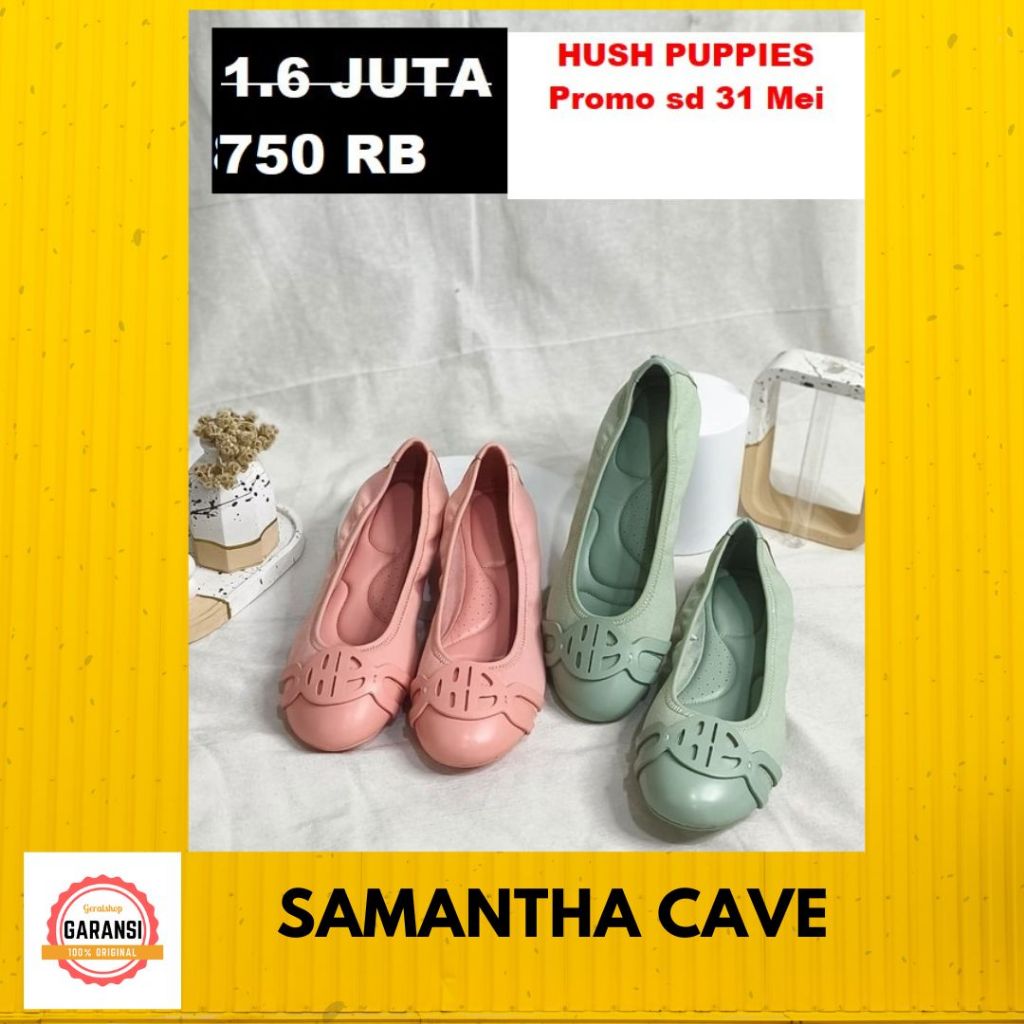 Sepatu flat shoes Hush Puppies Wanita original SALE seri SAMANTHA CAVE hushpuppies BEST SELLER