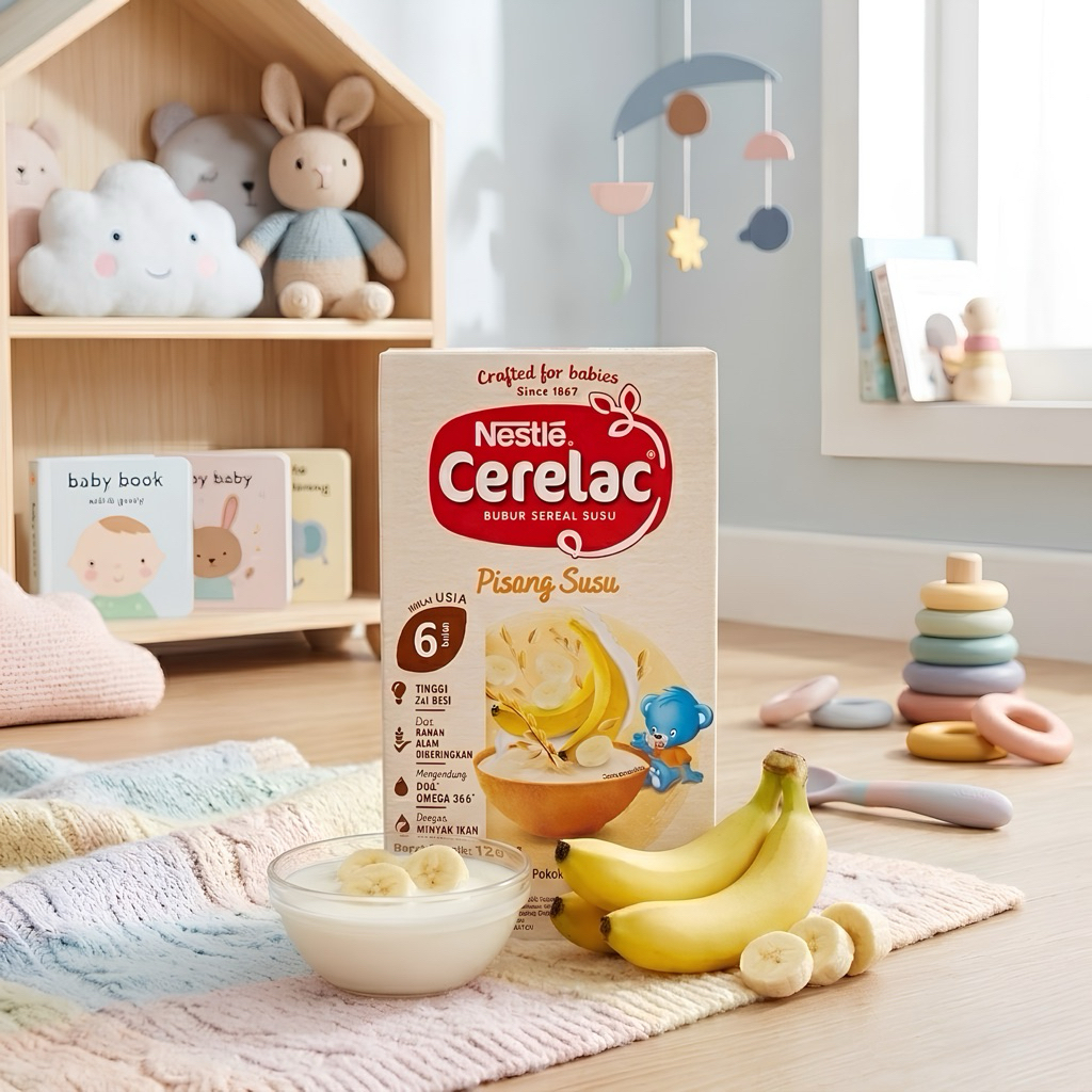 Cerelac Bubur Sereal Pisang Susu 120 gram / Cerelac Pisang Susu / Nestle Cerelac Bubur Bayi / Cerela