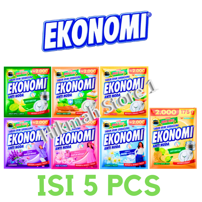 Sabun Cream EKONOMI 500k Ekonomi 2000 / Sabun Cream Ekonomi LEMON EL500K Sabun Krim Colek Noda HIJAU