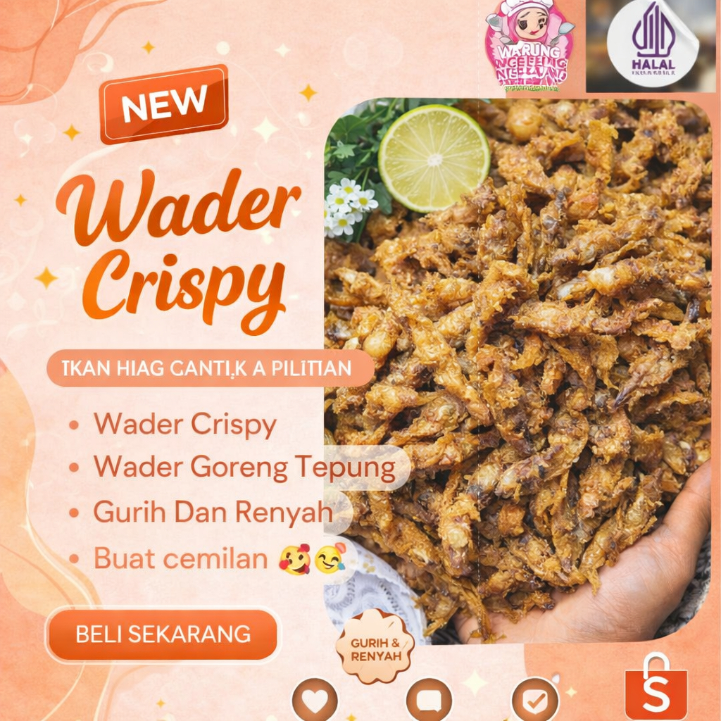WADER GORENG IKAN WADER CRISPY 1 KG