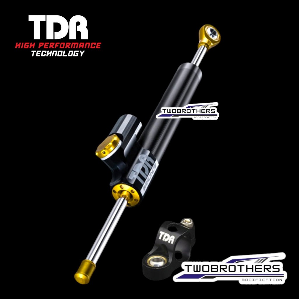 Steering Damper TDR 75 MM Plus Bracket Original TDR Universal Semua Motor Stabilizer Stabiliser Stan