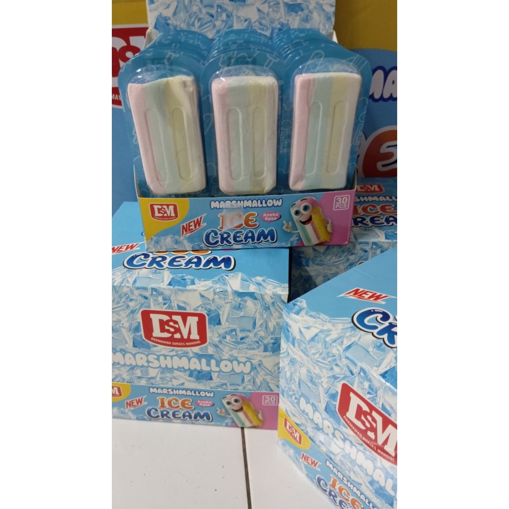 MARSHMALLOW ICE CREAM Aneka Rasa - 30 Pcs