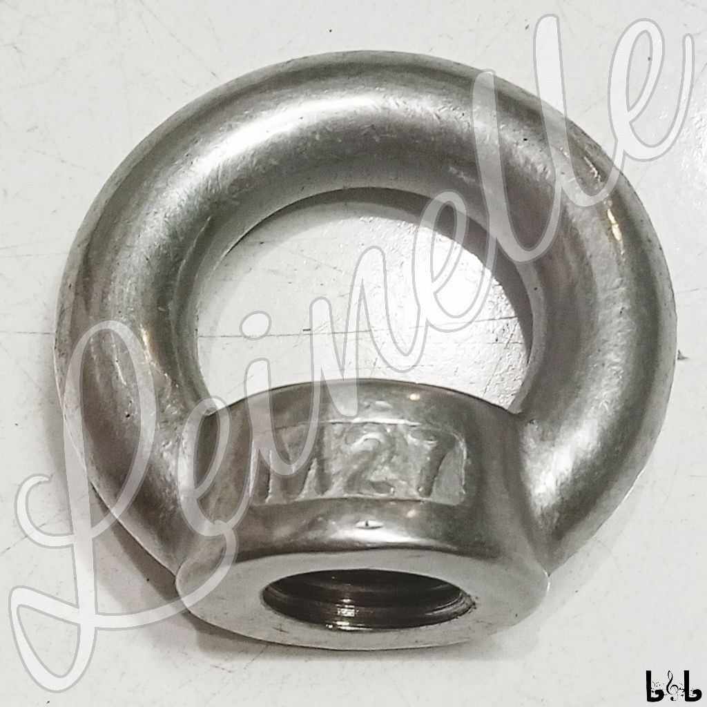 Eye Bolt Nut Mur Mata Baut Ring M27 bahan 304 Stainless Steel