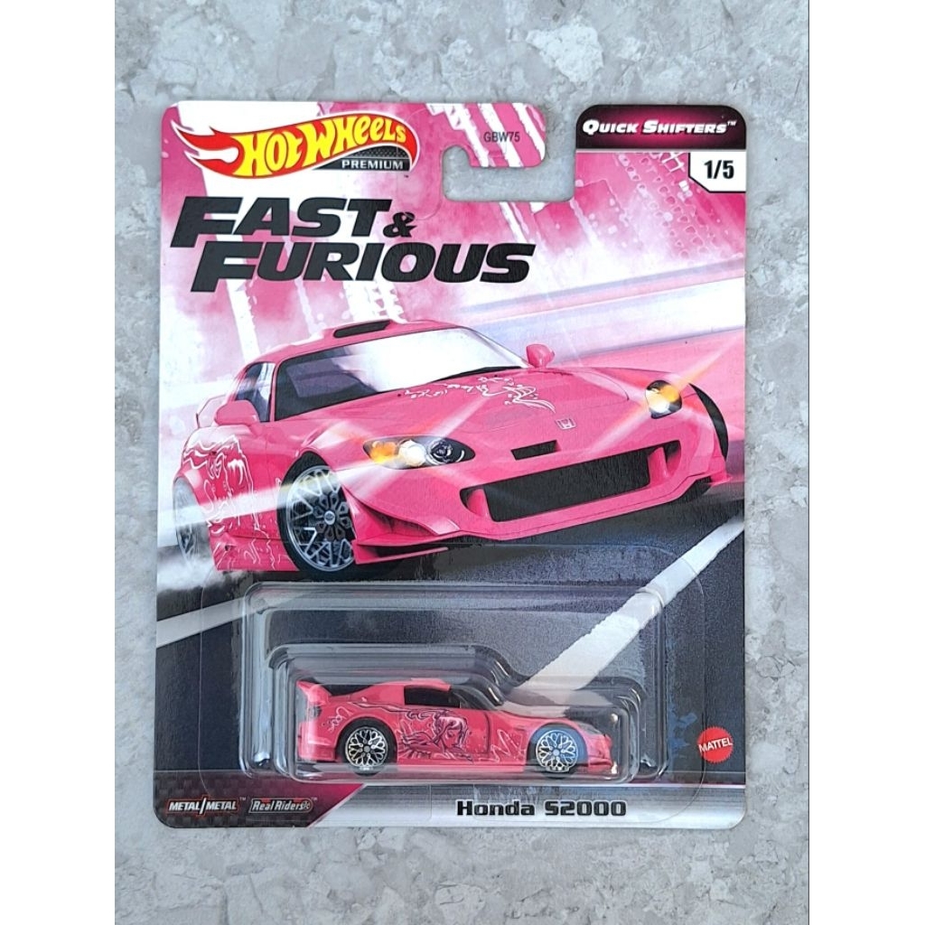 Hotwheels Premium Honda S2000 Fast Furious Quick Shifters SUKI Pink