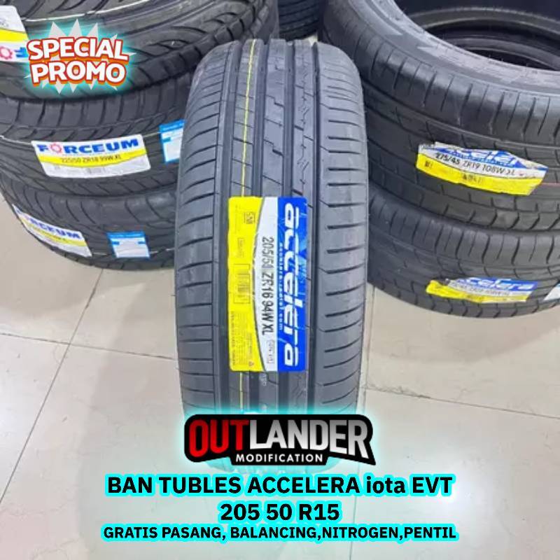 BAN MOBIL 205 50 RING 15 BAN TUBLES MOBIL ACCELERA iota EVT 205 50 R15