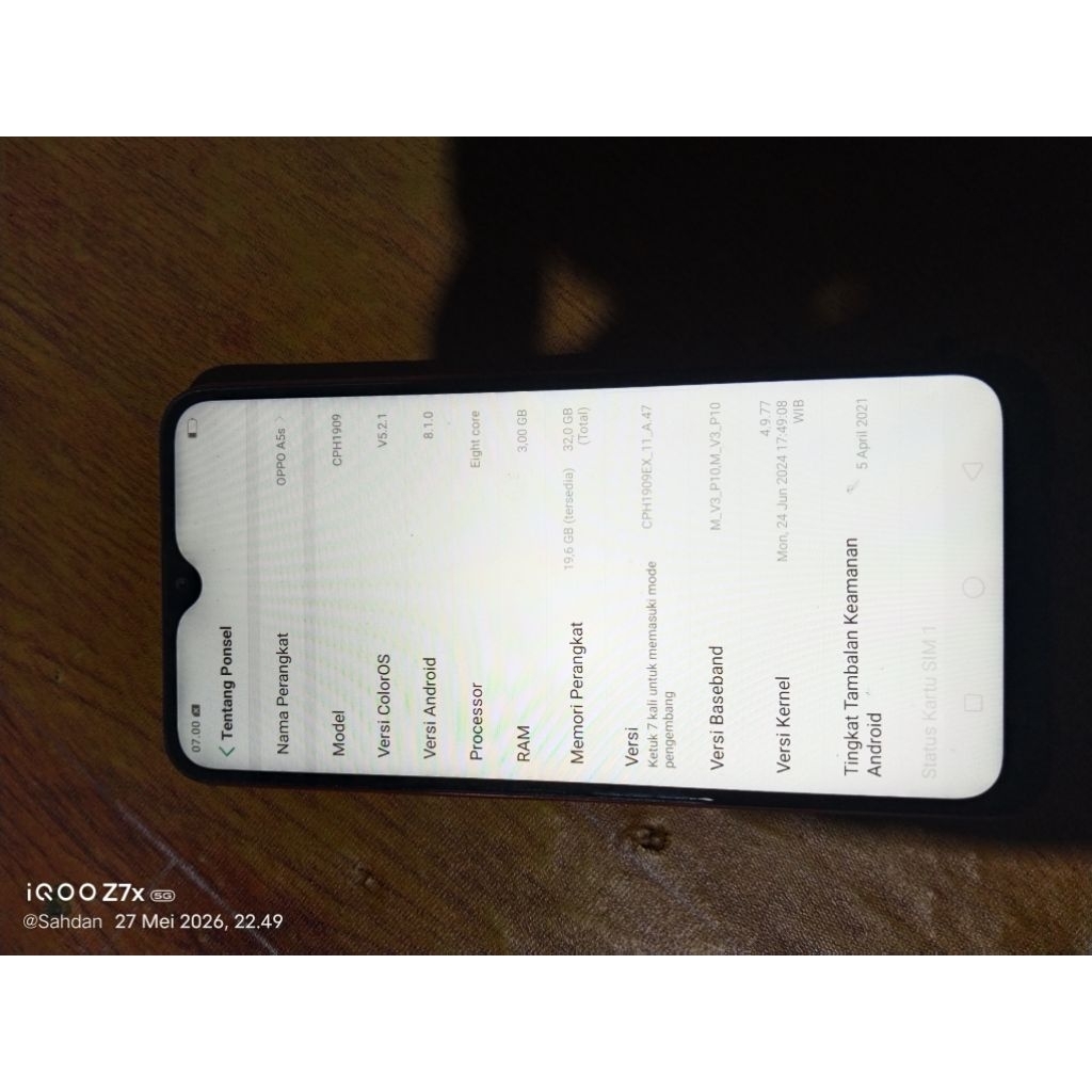 OPPO A5S RAM 3/32